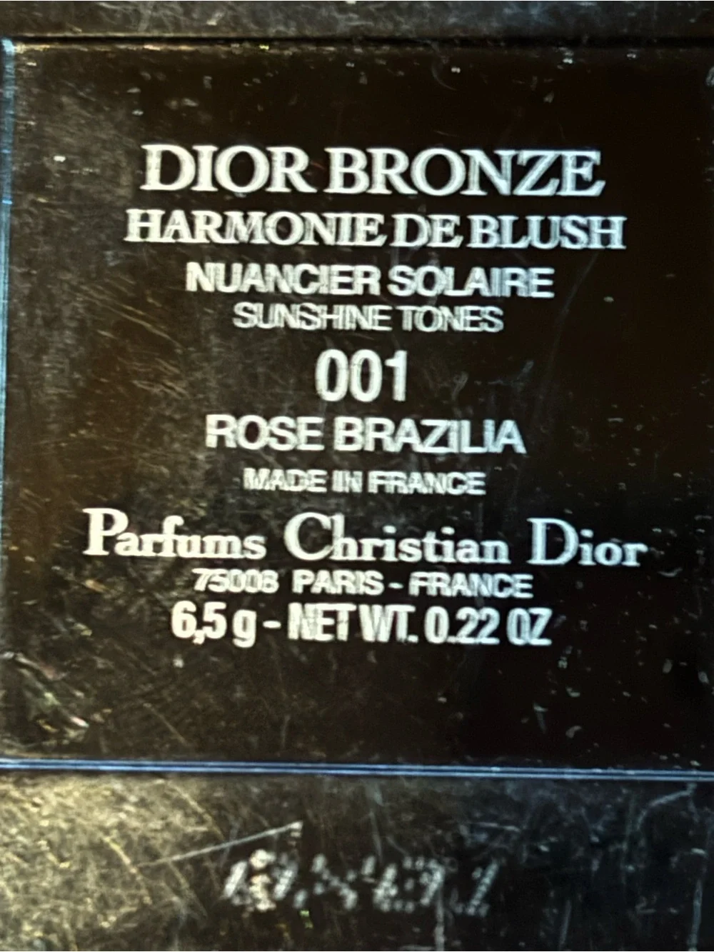 Dior bronzer rose Brazilia makeup made in France 2009 limited edition